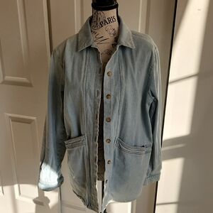 Sezane Light Denim Chore Jacket M